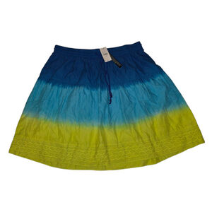Lane Bryant Blue to Lime Ombre A-Line Skirt
